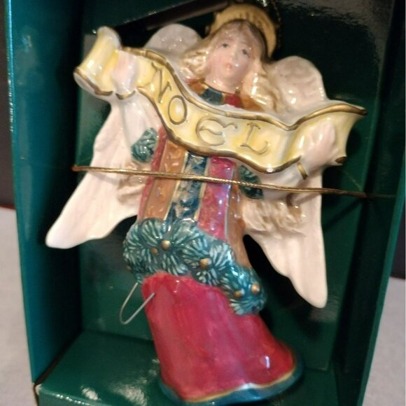 Fitz & Floyd Heirloom Collection Angel Ornament NOEL Christmas Holiday NEW - Picture 2 of 5